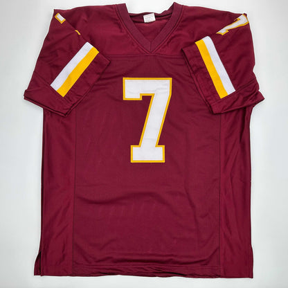 Facsimile Autographed Dwayne Haskins Jr. Washington Red Reprint Laser Auto Football Jersey Size Men's XL