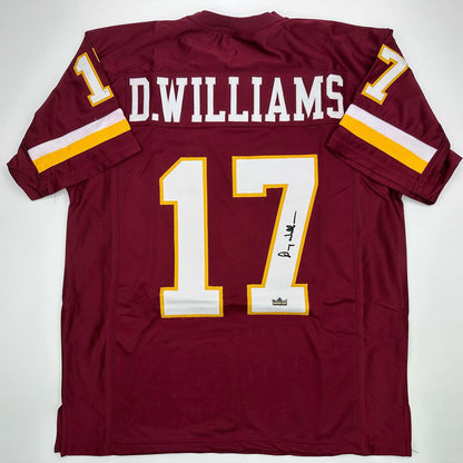 Facsimile Autographed Doug Williams Washington Red Reprint Laser Auto Football Jersey Size Men's XL