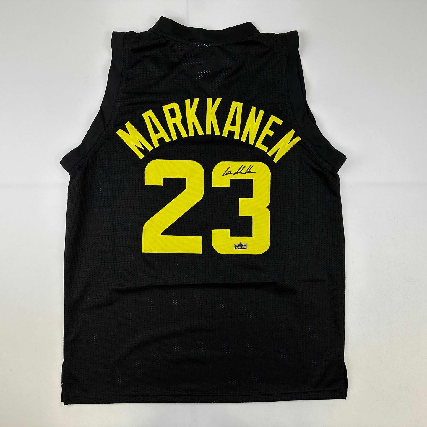 Facsimile Autographed Lauri Markkanen Utah Black Reprint Laser Auto Basketball Jersey Size Men's XL