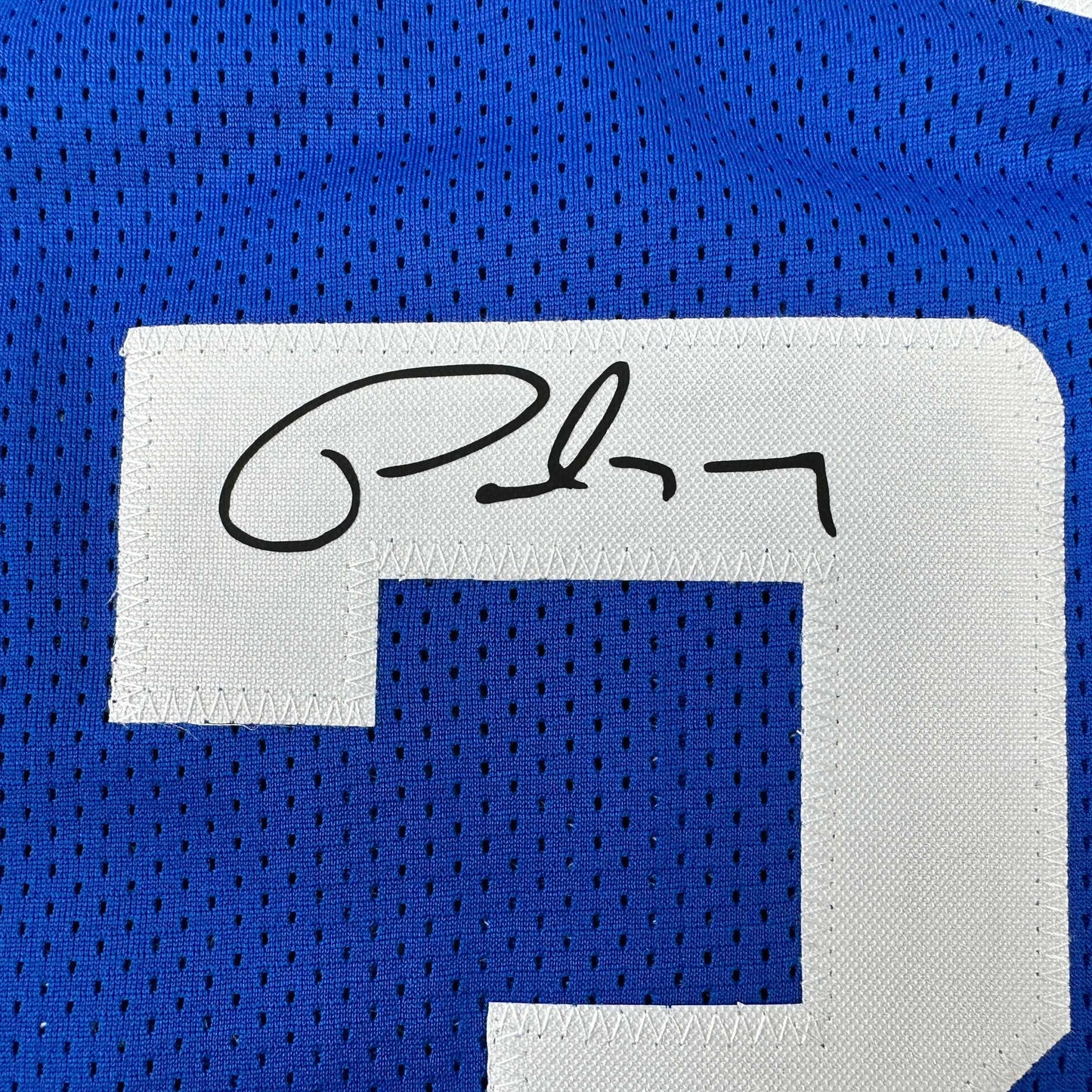 Facsimile Autographed Paul George Los Angeles LA Blue Reprint Laser Auto Basketball Jersey Size Men's XL