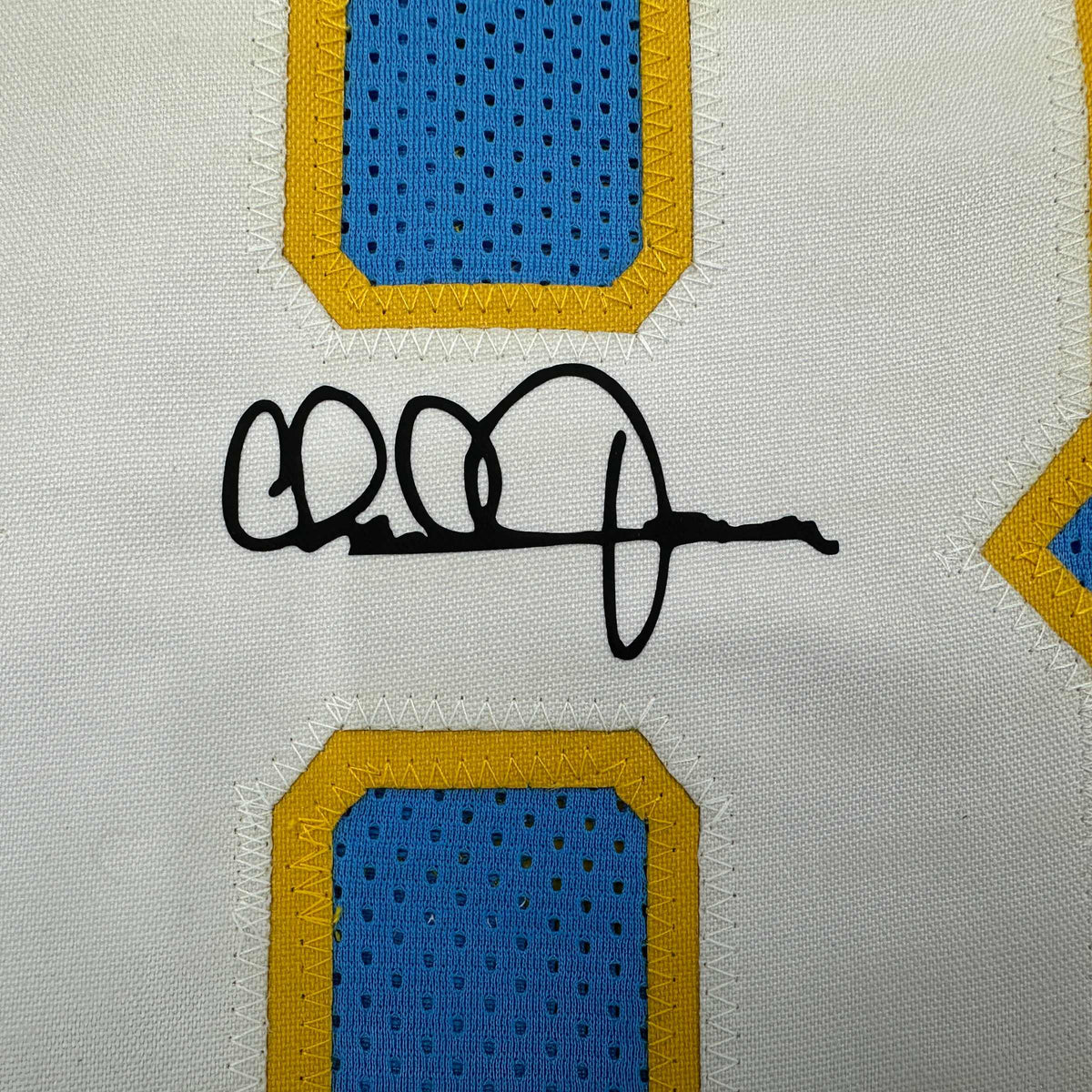 Framed Facsimile Autographed Charlie Joiner 35x39 San Diego Powder Blue Reprint Laser Auto Football Jersey