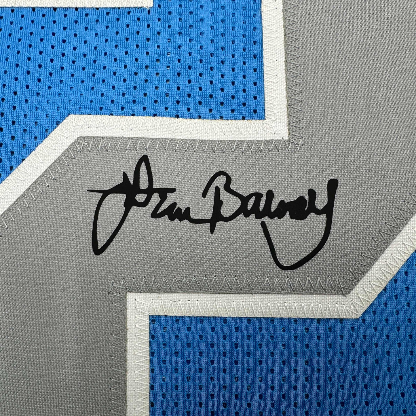 Facsimile Autographed Lem Barney Detroit Blue Reprint Laser Auto Football Jersey Size Men's XL
