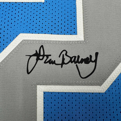 Facsimile Autographed Lem Barney Detroit Blue Reprint Laser Auto Football Jersey Size Men's XL