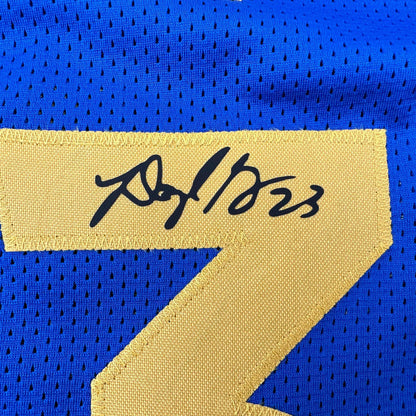 Facsimile Autographed Draymond Green Golden State Blue Reprint Laser Auto Basketball Jersey Size Men's XL
