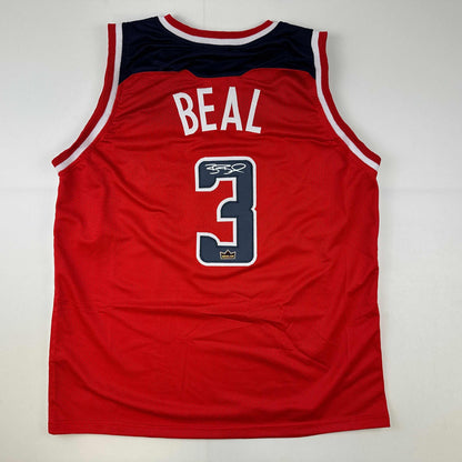 Facsimile Autographed Bradley Beal Washington Red Reprint Laser Auto Basketball Jersey Size Men's XL