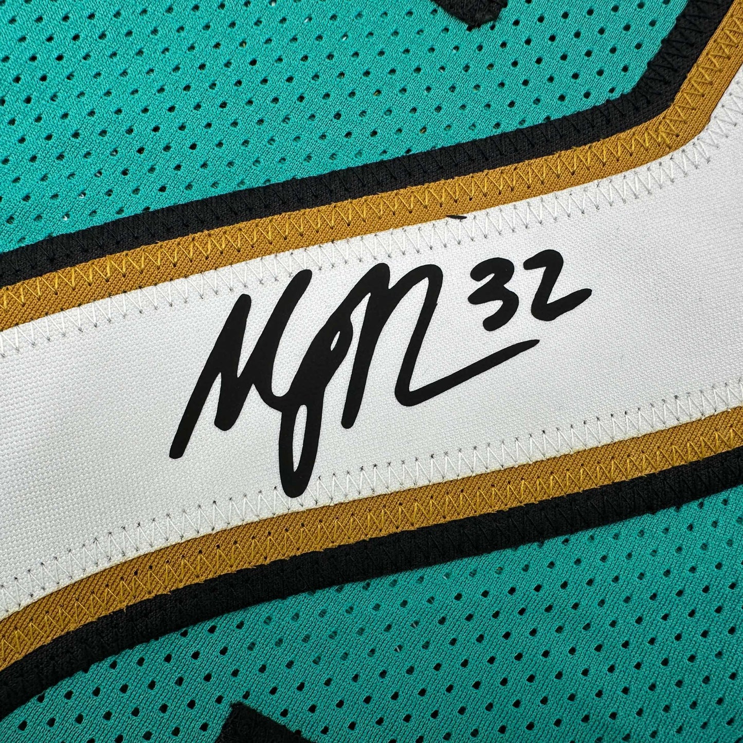 Facsimile Autographed Maurice Jones-Drew Jacksonville Teal Reprint Laser Auto Football Jersey Size Men's XL