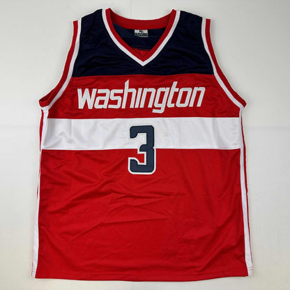 Facsimile Autographed Bradley Beal Washington Red Reprint Laser Auto Basketball Jersey Size Men's XL