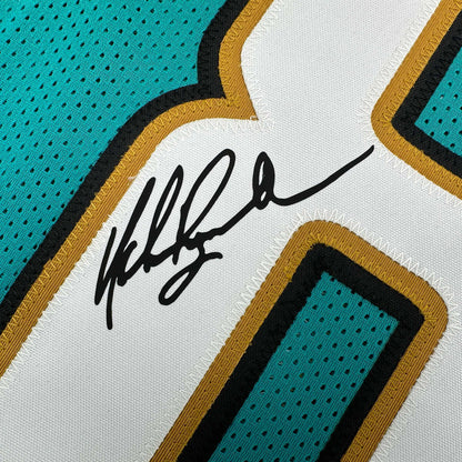 Facsimile Autographed Mark Brunell Jacksonville Teal Reprint Laser Auto Football Jersey Size Men's XL