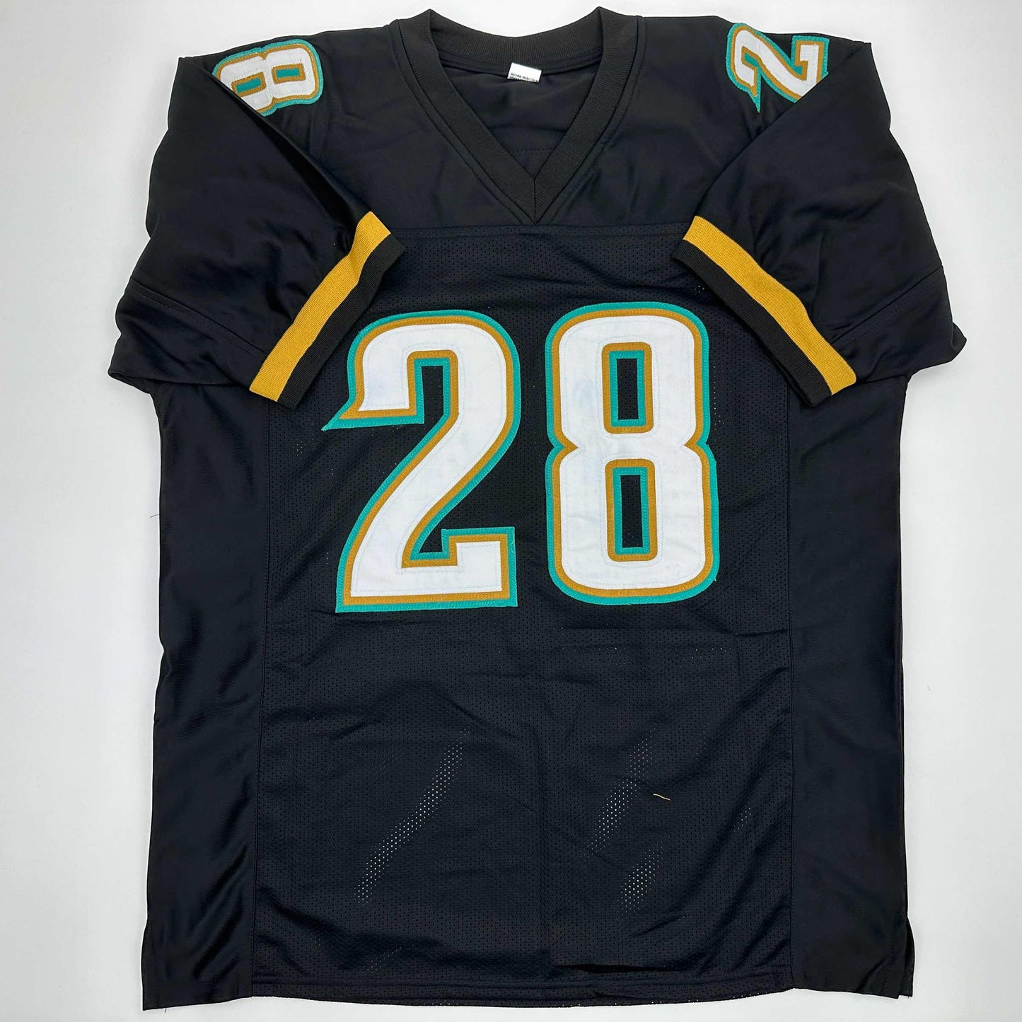 Facsimile Autographed Fred Taylor Jacksonville Black Reprint Laser Auto Football Jersey Size Men's XL