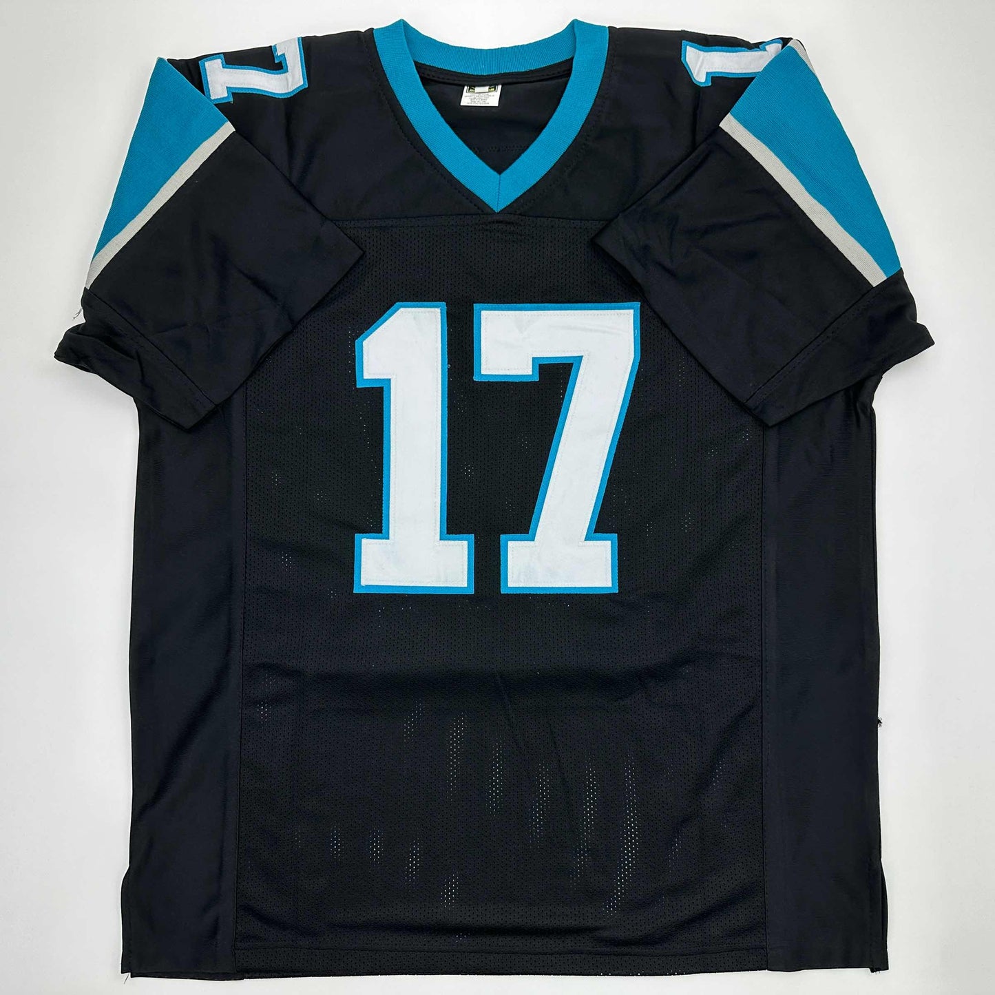 Facsimile Autographed Jake Delhomme Carolina Black Reprint Laser Auto Football Jersey Size Men's XL
