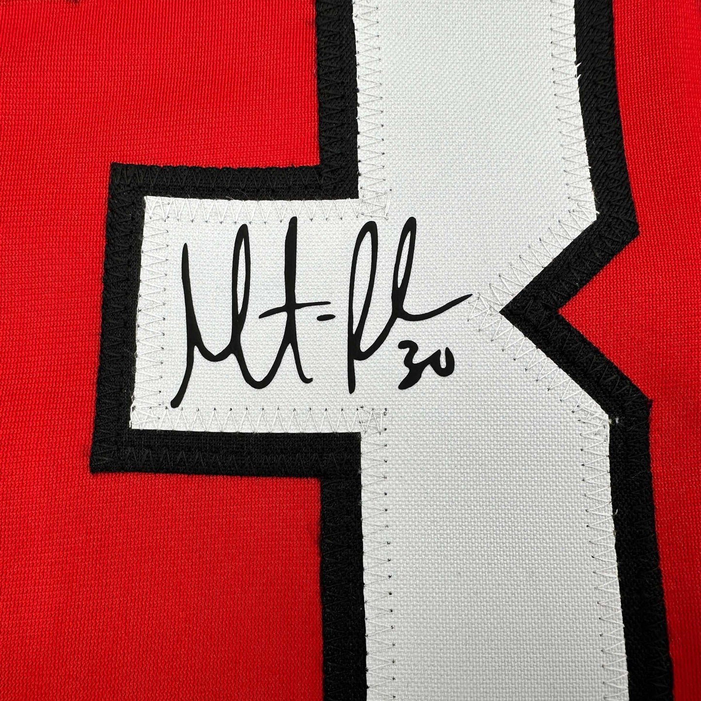 Facsimile Autographed Martin Brodeur New Jersey Red Reprint Laser Auto Hockey Jersey Size Men's XL