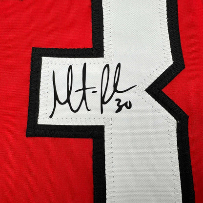 Facsimile Autographed Martin Brodeur New Jersey Red Reprint Laser Auto Hockey Jersey Size Men's XL