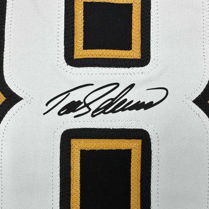 Facsimile Autographed Teemu Selanne Anaheim Black Reprint Laser Auto Hockey Jersey Size Men's XL