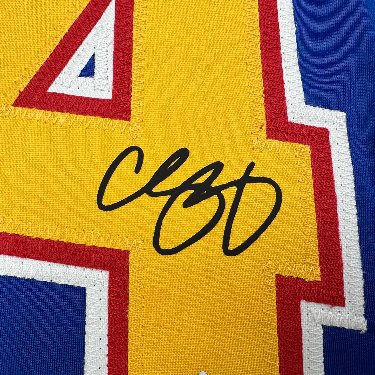 Facsimile Autographed Chris Pronger St. Louis Blue Reprint Laser Auto Hockey Jersey Size Men's XL