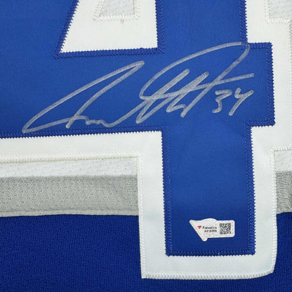 Autographed/Signed Auston Matthews Toronto Maple Leafs Authentic Mitchell & Ness Blue Hockey Jersey Fanatics COA
