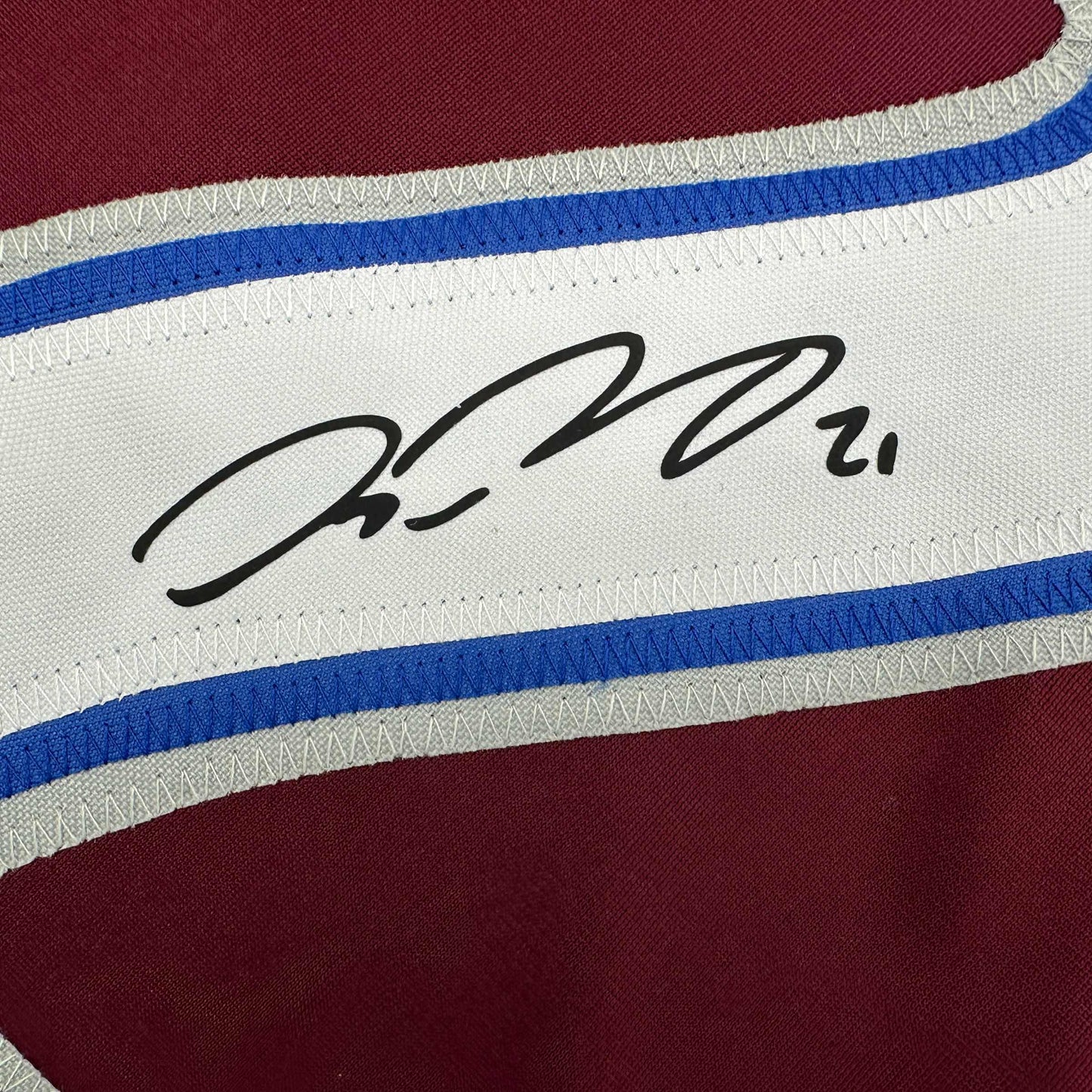 Facsimile Autographed Peter Forsberg Colorado Maroon Reprint Laser Auto Hockey Jersey Size Men's XL
