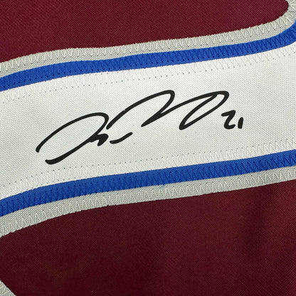 Facsimile Autographed Peter Forsberg Colorado Maroon Reprint Laser Auto Hockey Jersey Size Men's XL
