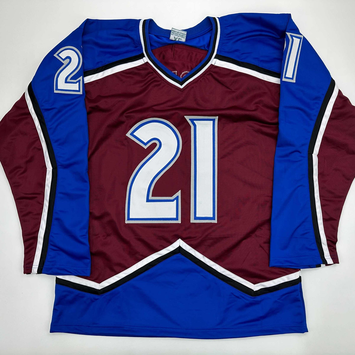 Facsimile Autographed Peter Forsberg Colorado Maroon Reprint Laser Auto Hockey Jersey Size Men's XL