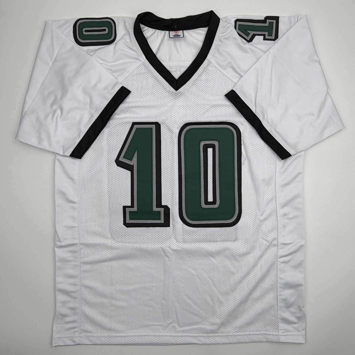 Autographed/Signed DeSean Jackson Philadelphia White Football Jersey Beckett BAS COA