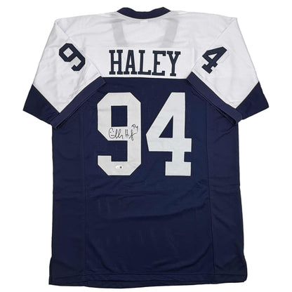 Autographed/Signed Charles Haley Dallas Thanksgiving Day Football Jersey JSA COA