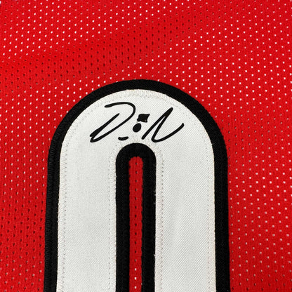 Facsimile Autographed Damian Lillard Portland Red Reprint Laser Auto Basketball Jersey Size Men's XL
