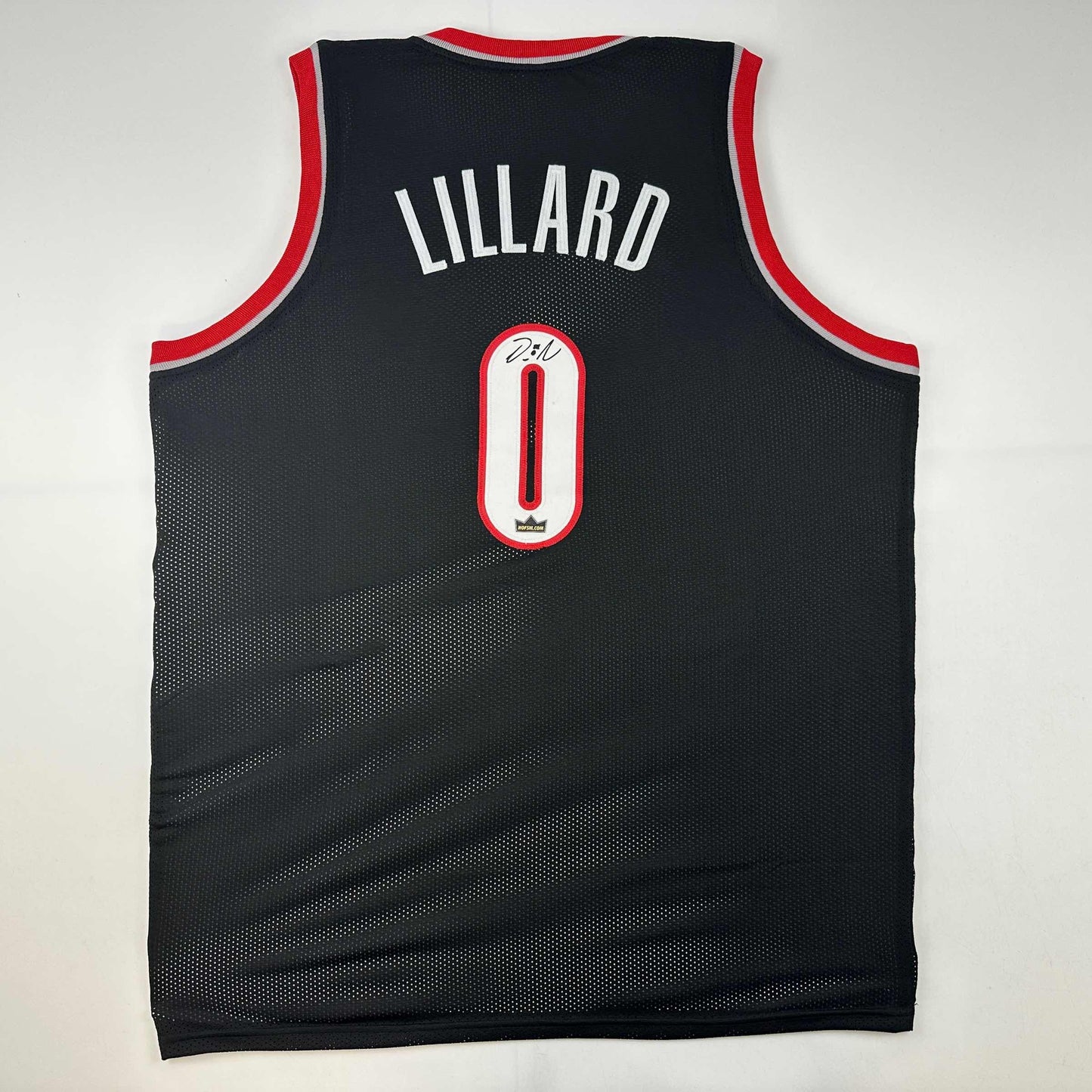 Facsimile Autographed Damian Lillard Portland Black Reprint Laser Auto Basketball Jersey Size Men's XL