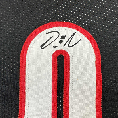 Facsimile Autographed Damian Lillard Portland Black Reprint Laser Auto Basketball Jersey Size Men's XL
