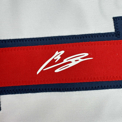 Facsimile Autographed Rafael Devers Boston White Reprint Laser Auto Baseball Jersey Size Men's XL