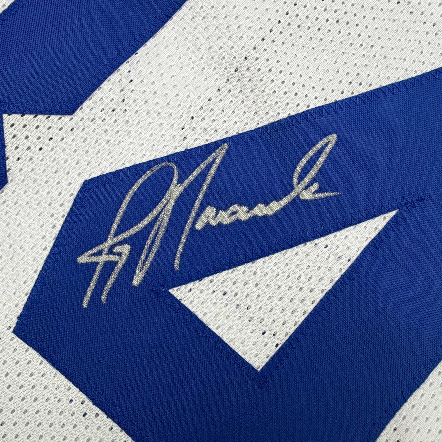 Autographed/Signed Jay Novacek Dallas White Football Jersey Beckett BAS COA