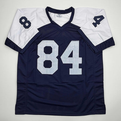 Autographed/Signed Jay Novacek Dallas Thanksgiving Day Football Jersey Beckett BAS COA