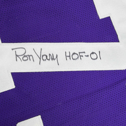Autographed/Signed Ron Yary HOF 01  Minnesota Purple Football Jersey JSA COA