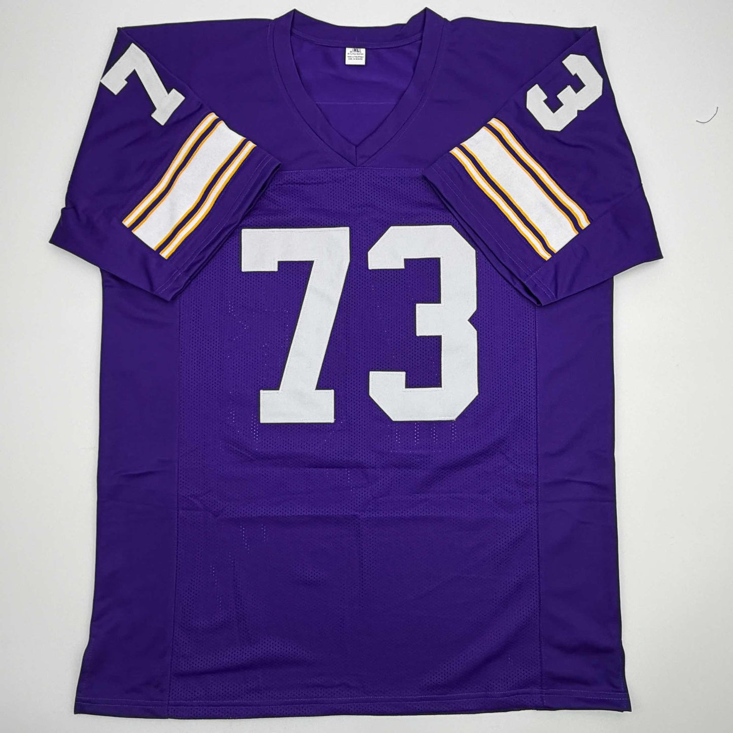 Autographed/Signed Ron Yary HOF 01  Minnesota Purple Football Jersey JSA COA
