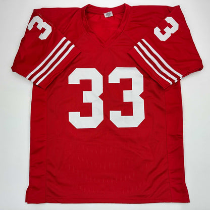 Facsimile Autographed Roger Craig San Francisco Red Reprint Laser Auto Football Jersey Size Men's XL