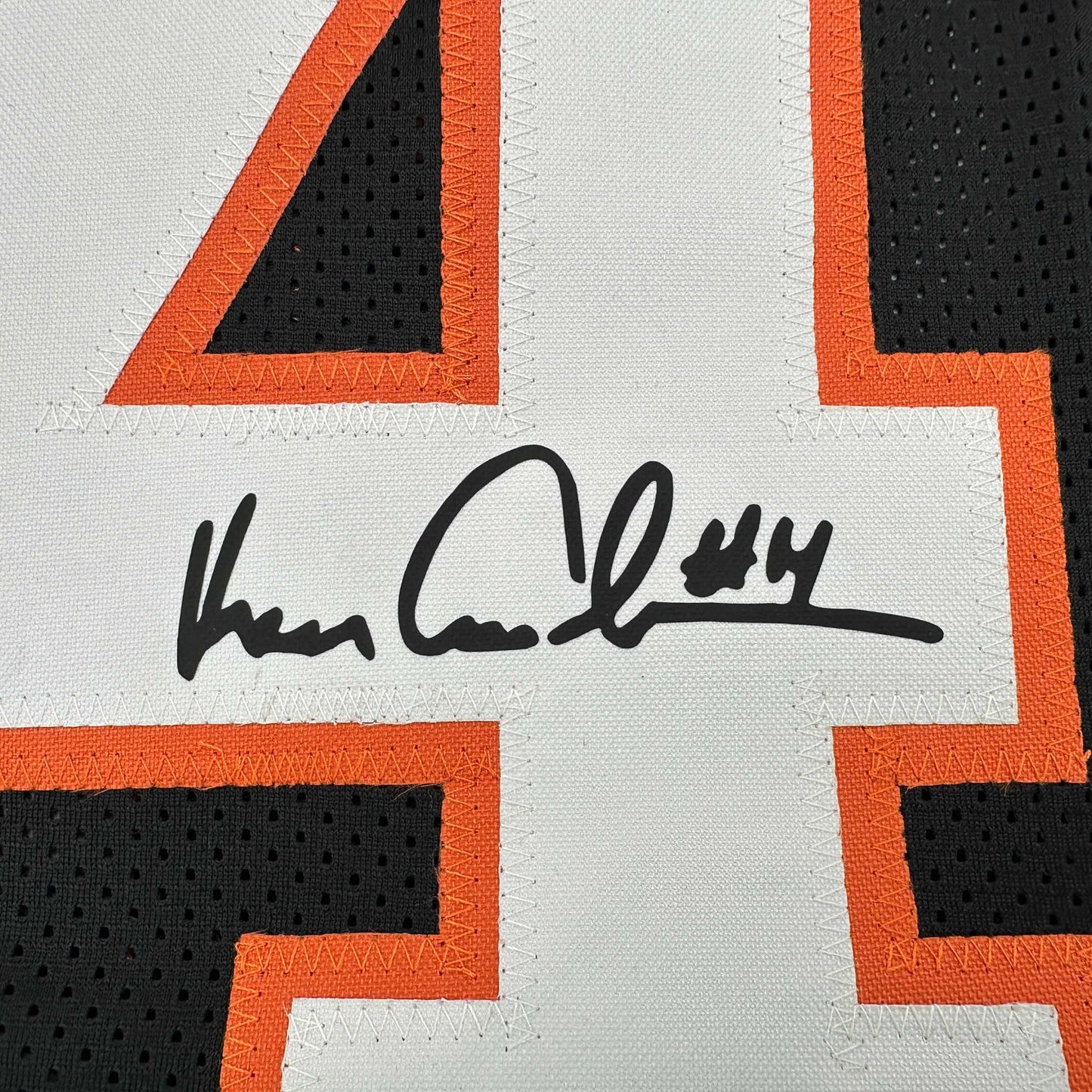 Facsimile Autographed Ken Anderson Cincinnati Black Reprint Laser Auto Football Jersey Size Men's XL