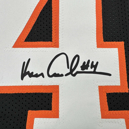 Facsimile Autographed Ken Anderson Cincinnati Black Reprint Laser Auto Football Jersey Size Men's XL