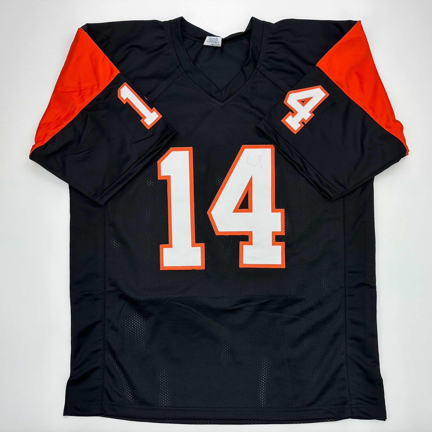 Facsimile Autographed Ken Anderson Cincinnati Black Reprint Laser Auto Football Jersey Size Men's XL
