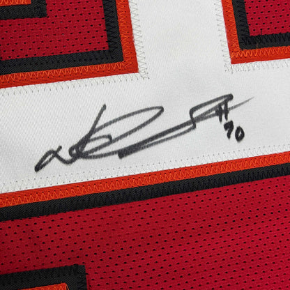 Autographed/Signed Ndamukong Suh Tampa Bay Red Football Jersey Beckett BAS COA