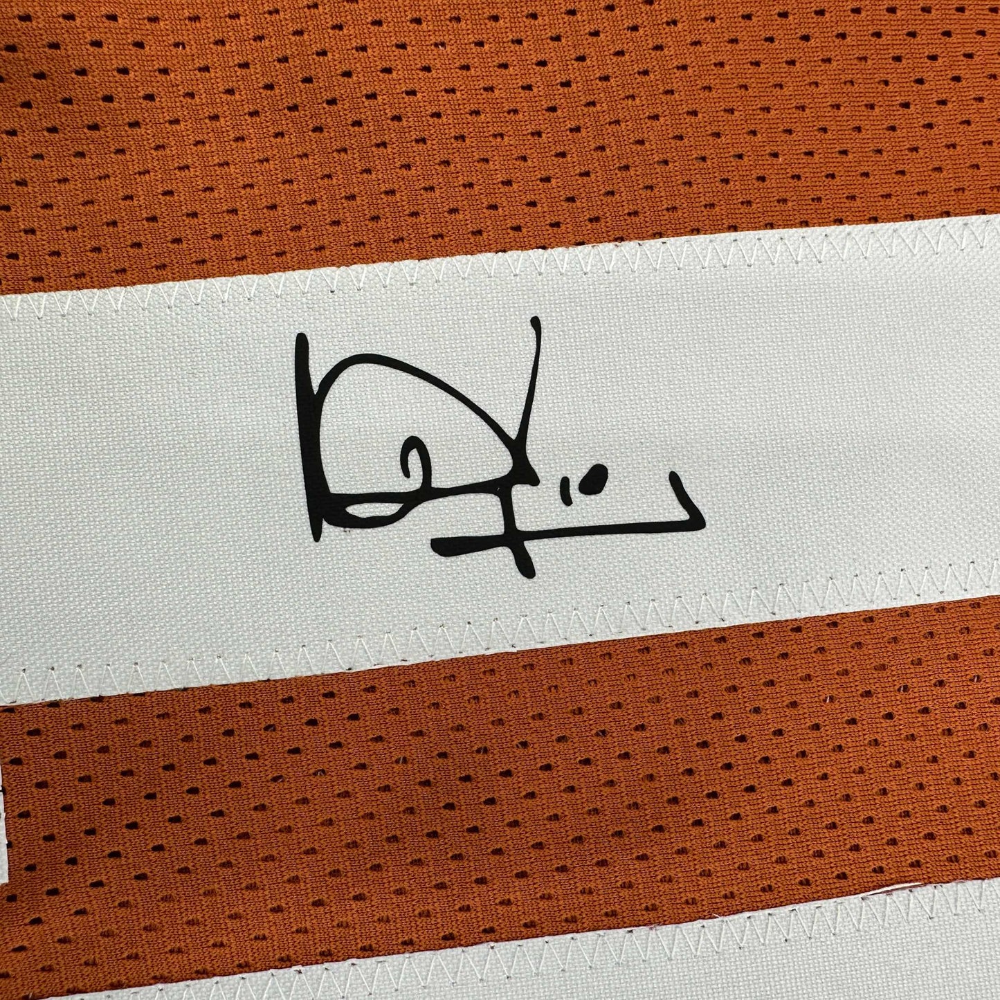 Facsimile Autographed Vince Young Texas Orange Reprint Laser Auto College Football Jersey Size Men's XL