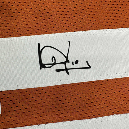 Facsimile Autographed Vince Young Texas Orange Reprint Laser Auto College Football Jersey Size Men's XL