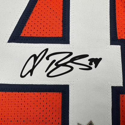 Facsimile Autographed Champ Bailey Denver Orange Reprint Laser Auto Football Jersey Size Men's XL