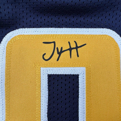 Facsimile Autographed Tyrese Haliburton Indiana Blue Reprint Laser Auto Basketball Jersey Size Men's XL