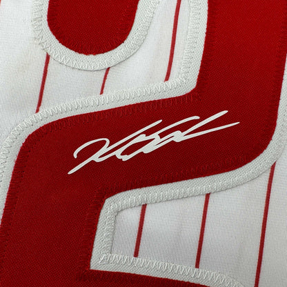 Facsimile Autographed Kyle Schwarber Philadelphia Pinstripe Reprint Laser Auto Baseball Jersey Size Men's XL