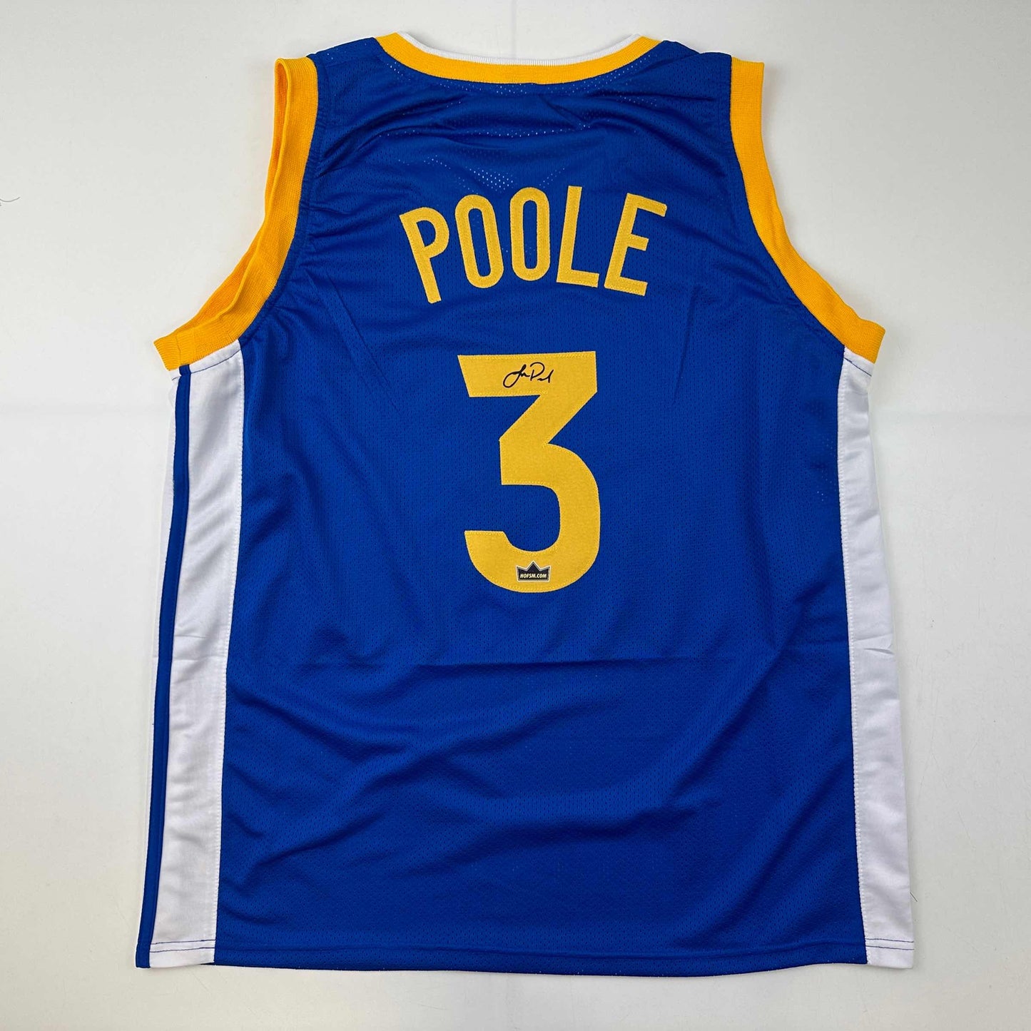 Facsimile Autographed Jordan Poole Golden State Blue Reprint Laser Auto Basketball Jersey Size Men's XL