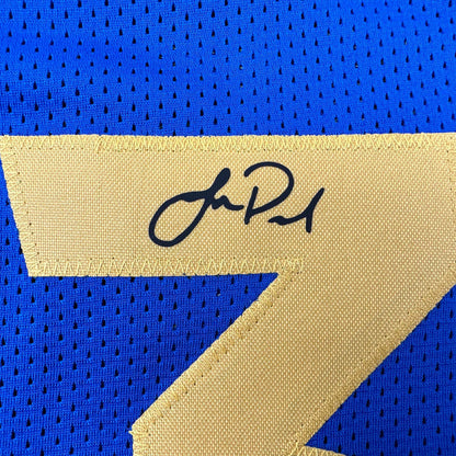 Facsimile Autographed Jordan Poole Golden State Blue Reprint Laser Auto Basketball Jersey Size Men's XL