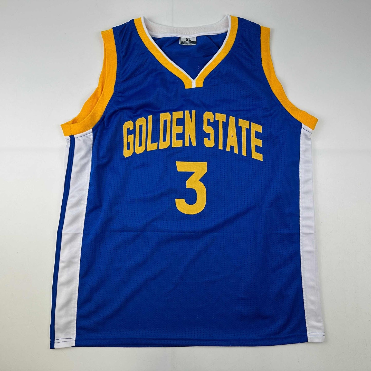 Facsimile Autographed Jordan Poole Golden State Blue Reprint Laser Auto Basketball Jersey Size Men's XL