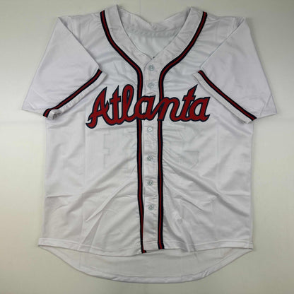 Facsimile Autographed Max Fried Atlanta White Reprint Laser Auto Baseball Jersey Size Men's XL