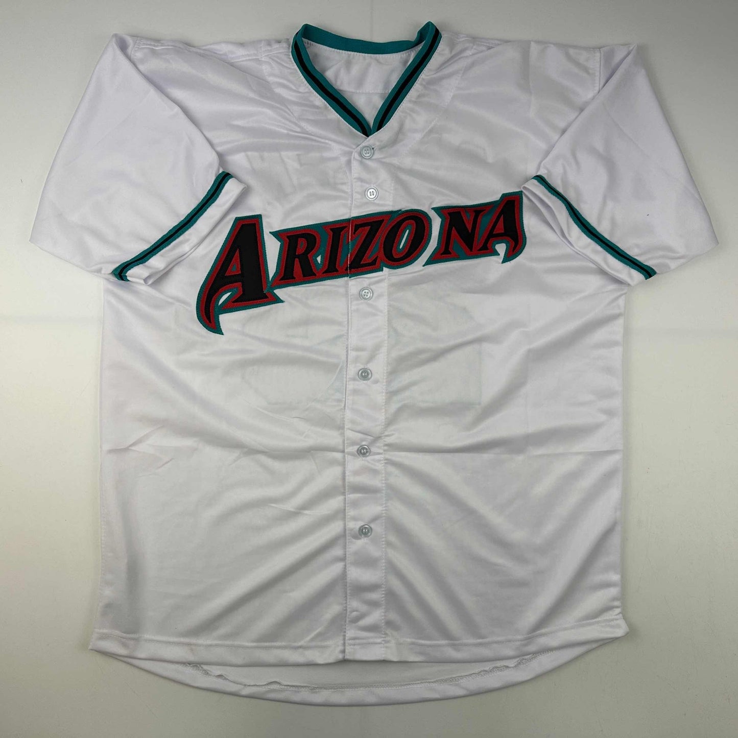 Facsimile Autographed Zac Gallen Arizona White Reprint Laser Auto Baseball Jersey Size Men's XL
