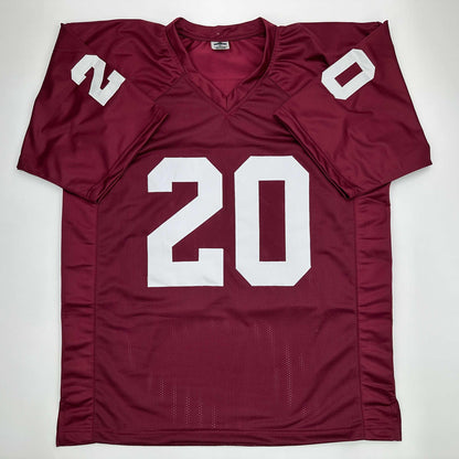 Facsimile Autographed Billy Sims Oklahoma Red Reprint Laser Auto College Football Jersey Size Men's XL