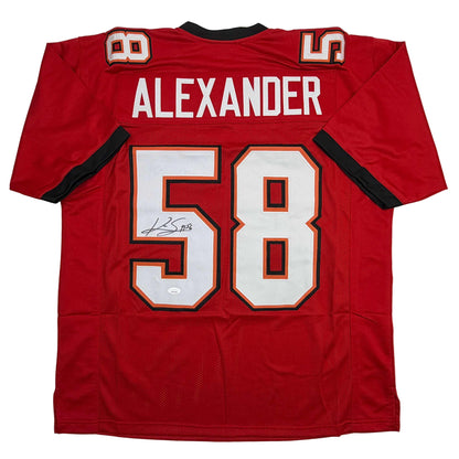 Autographed/Signed Kwon Alexander Tampa Bay Red Football Jersey JSA COA
