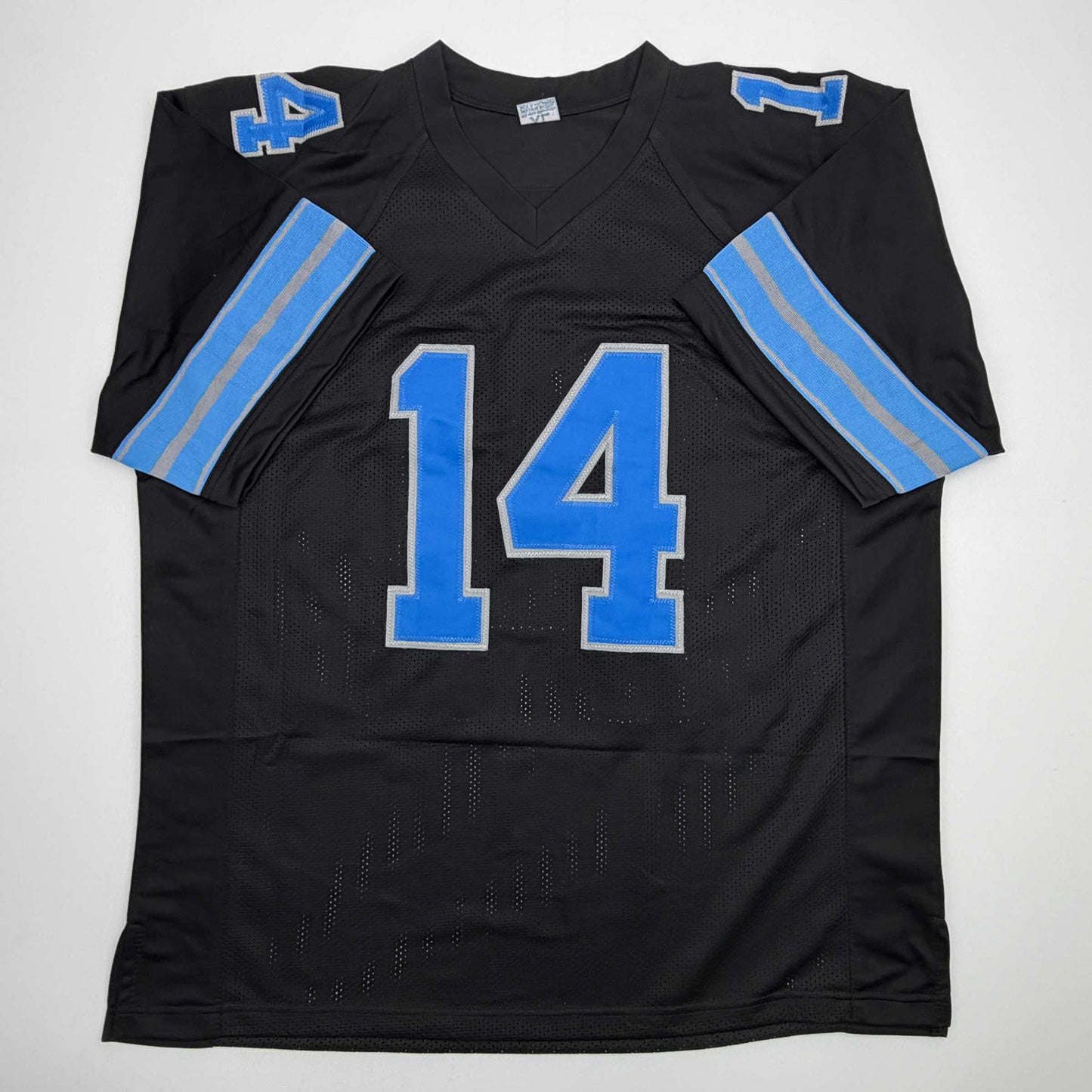 Autographed/Signed Amon-Ra St. Brown Detroit Black Football Jersey Beckett BAS COA
